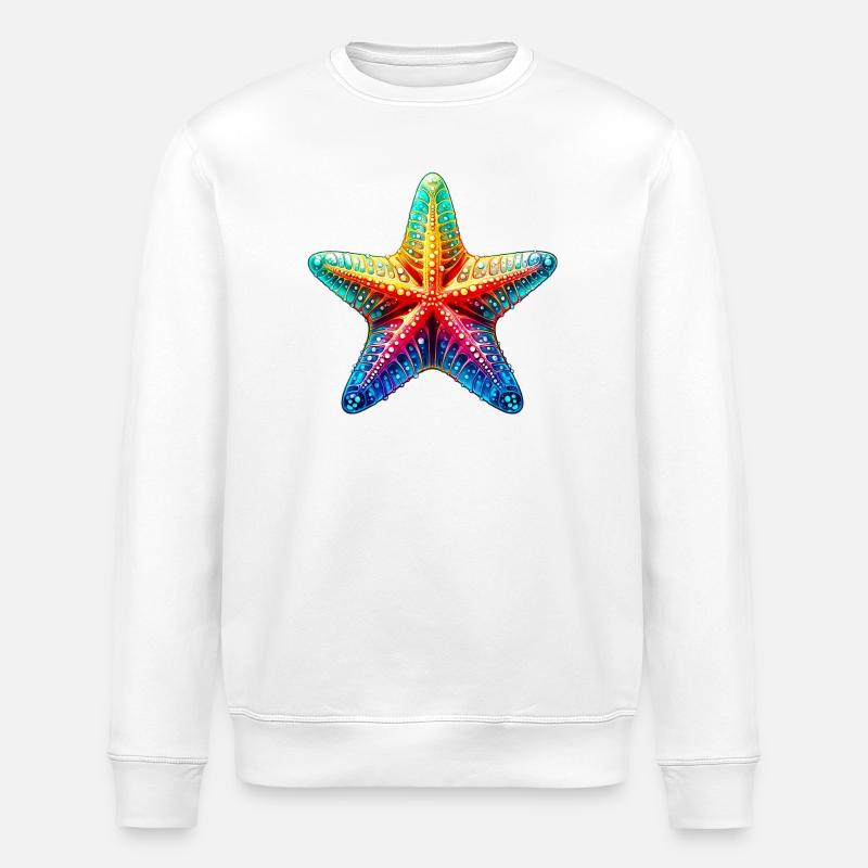 Étoile de mer - Sweat bio ROLLER Stanley/Stella Unisexe - blanc