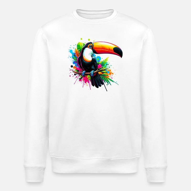 Toucan - Stanley/Stella ROLLER Unisex Organic Sweatshirt - white
