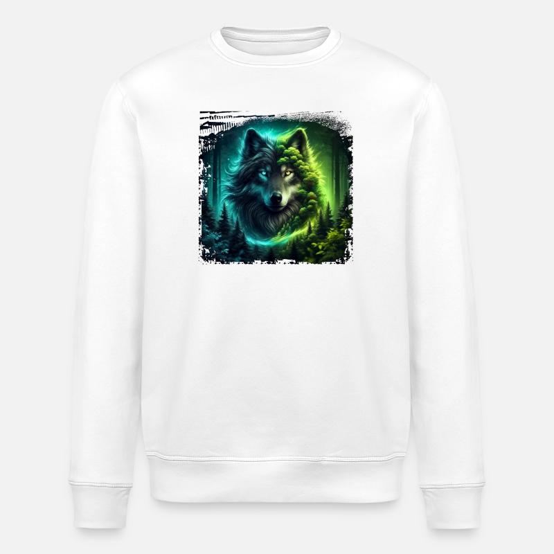 Wolf - Stanley/Stella ROLLER Unisex Organic Sweatshirt - white