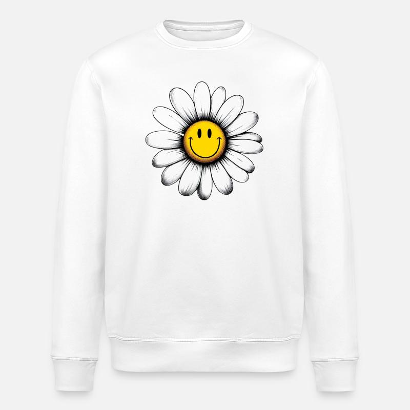 Pâquerette - Sweat bio ROLLER Stanley/Stella Unisexe - blanc