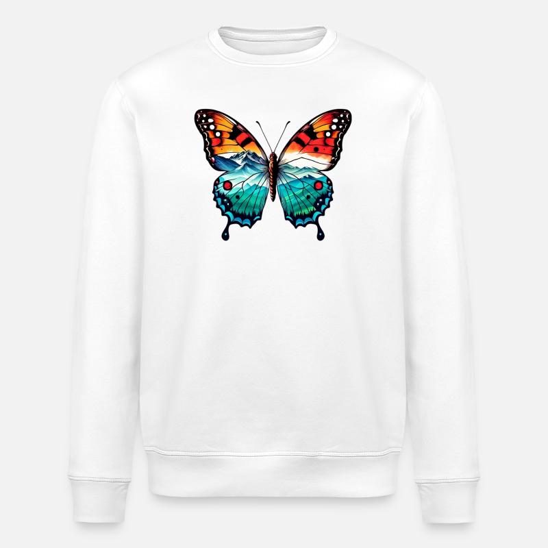 Papillon - Sweat bio ROLLER Stanley/Stella Unisexe - blanc