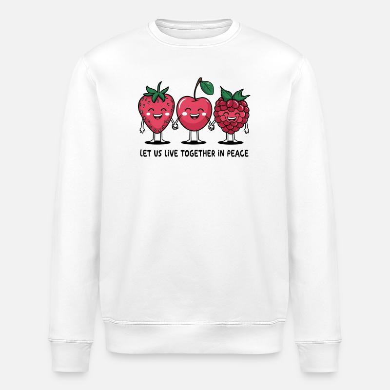 Beeren des Friedens - Stanley/Stella Unisex Bio-Sweatshirt ROLLER - Weiß