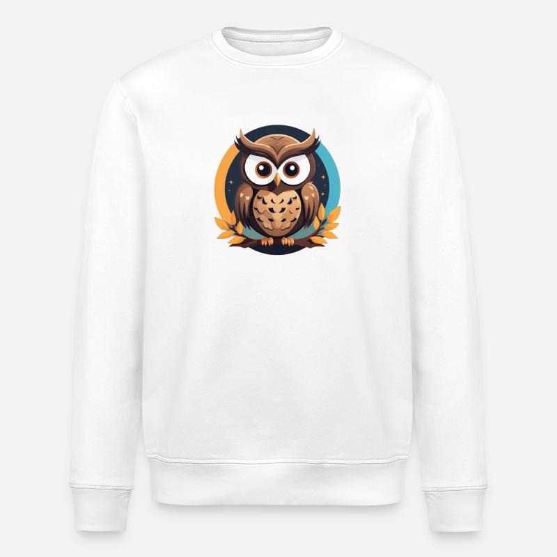 Chouette Silhouette Automnale - Sweat bio ROLLER Stanley/Stella Unisexe - blanc