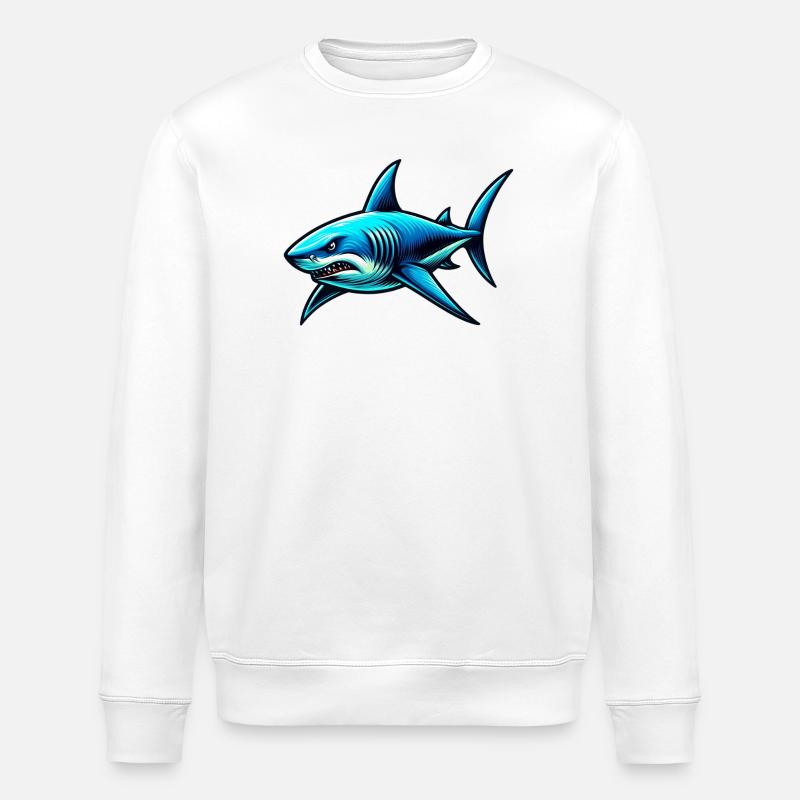 Requin - Sweat bio ROLLER Stanley/Stella Unisexe - blanc