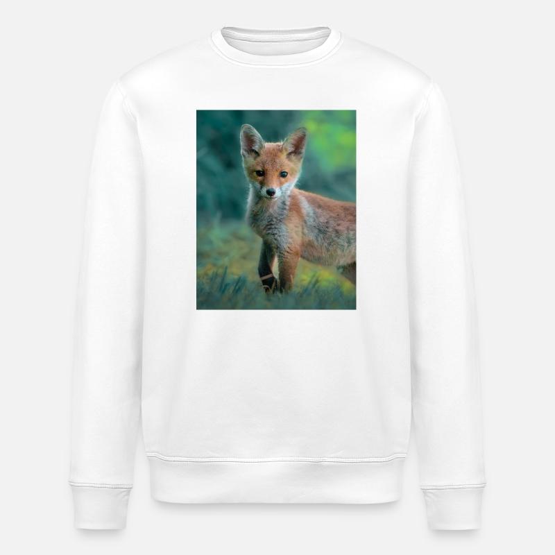 Young Fox - Stanley/Stella ROLLER Unisex Organic Sweatshirt - white