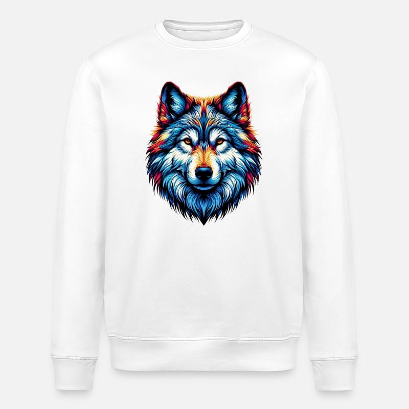Wolf - Stanley/Stella ROLLER Unisex Organic Sweatshirt - white