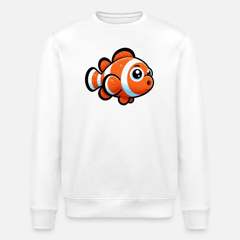 Poisson-clown - Sweat bio ROLLER Stanley/Stella Unisexe - blanc