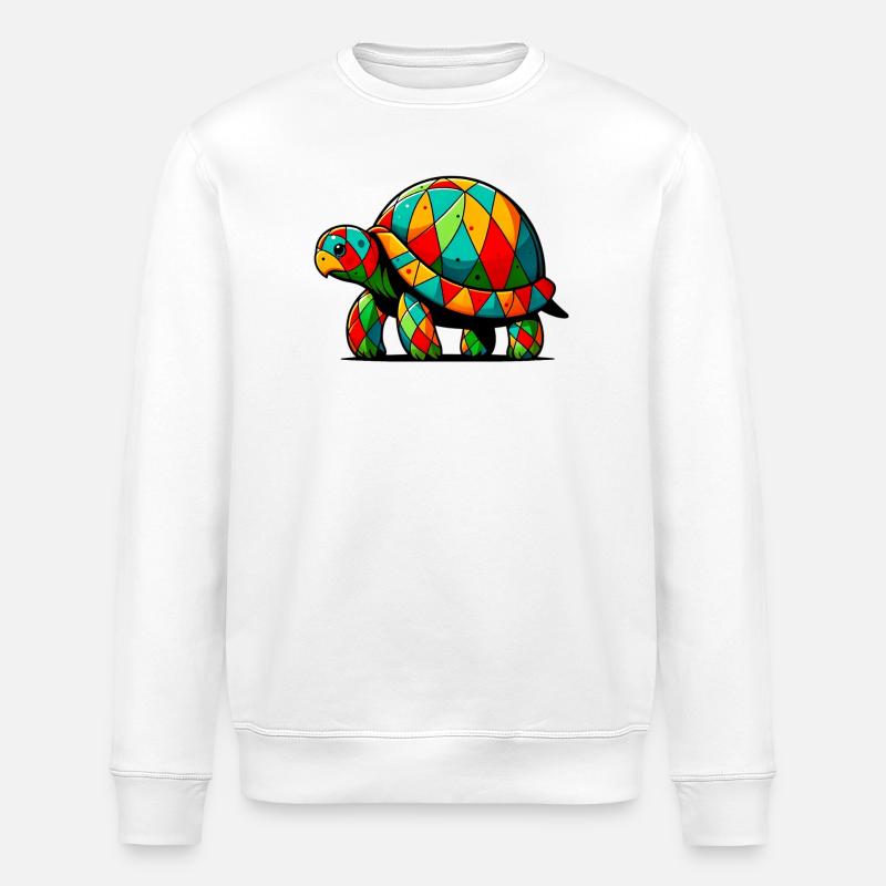 Arlequin Tortue - Sweat bio ROLLER Stanley/Stella Unisexe - blanc