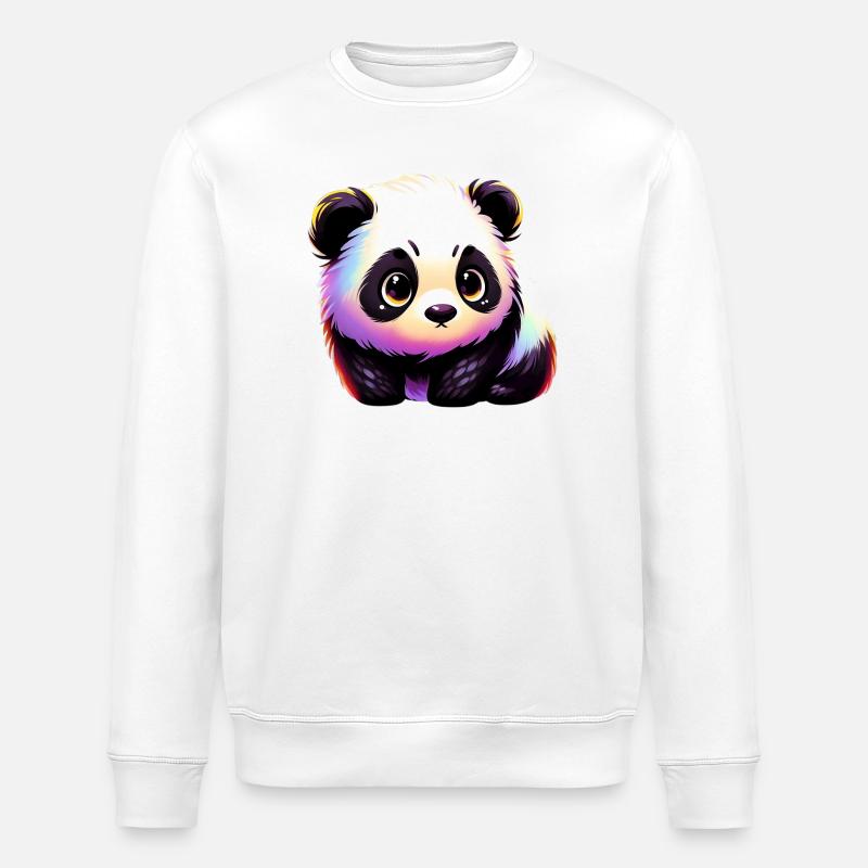 Panda - Sweat bio ROLLER Stanley/Stella Unisexe - blanc