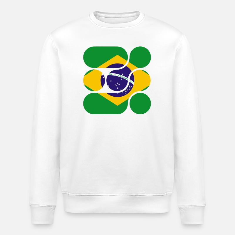 OCHOOO - Brasilien - Stanley/Stella Unisex Bio-Sweatshirt ROLLER - Weiß