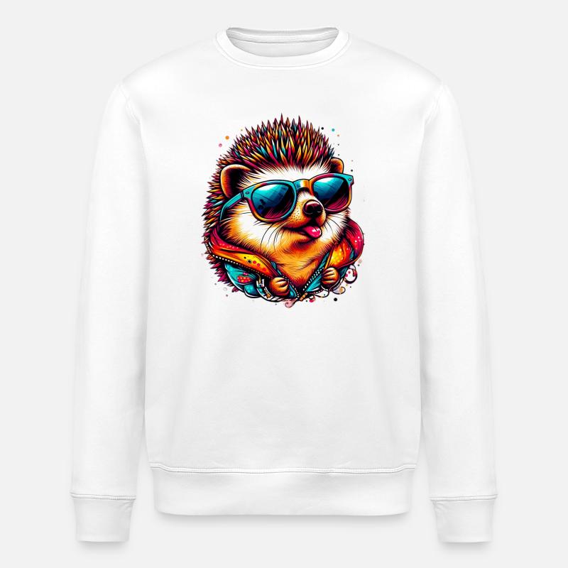 Igel - Stanley/Stella Unisex Bio-Sweatshirt ROLLER - Weiß
