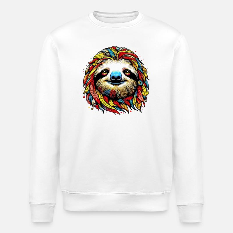 Faultier - Stanley/Stella Unisex Bio-Sweatshirt ROLLER - Weiß