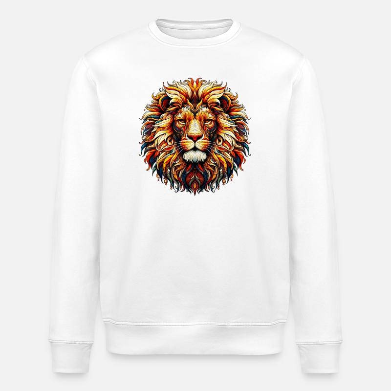 Lion - Stanley/Stella ROLLER Unisex Organic Sweatshirt - white