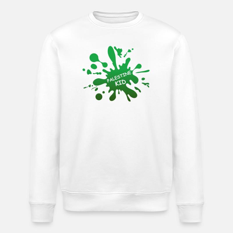 Palestine Kid Splash - Stanley/Stella Unisex Bio-Sweatshirt ROLLER - Weiß