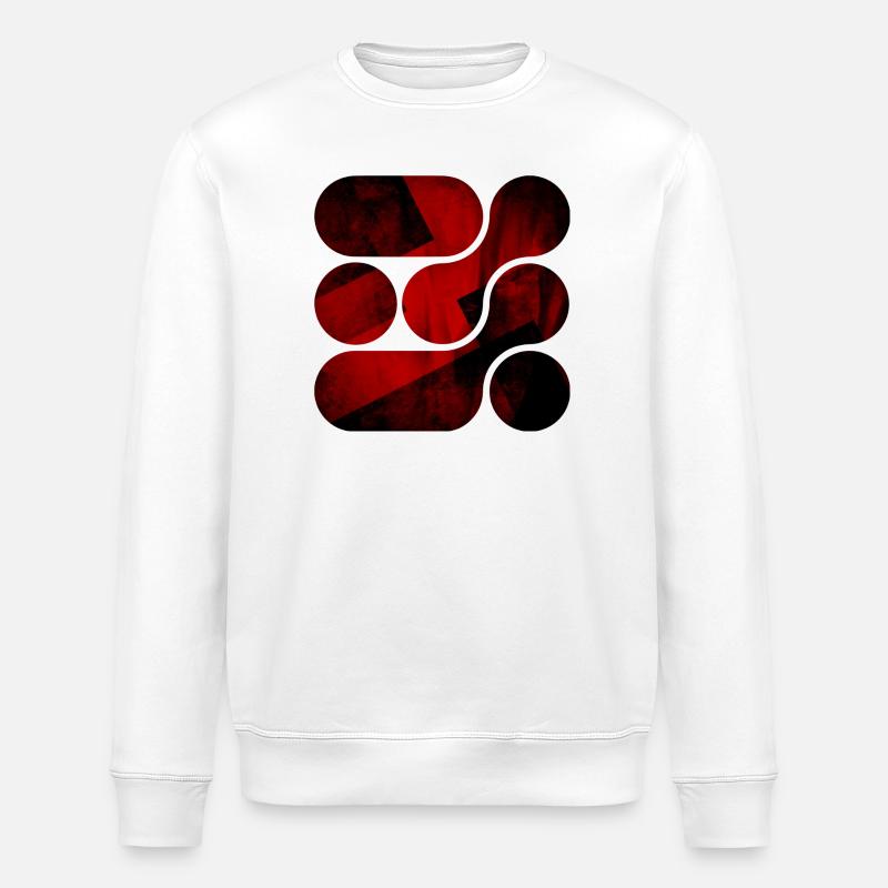 OCHOOO - Dunkelrot - Stanley/Stella Unisex Bio-Sweatshirt ROLLER - Weiß