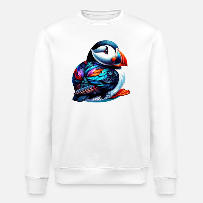 Papageitaucher - Stanley/Stella Unisex Bio-Sweatshirt ROLLER - Weiß