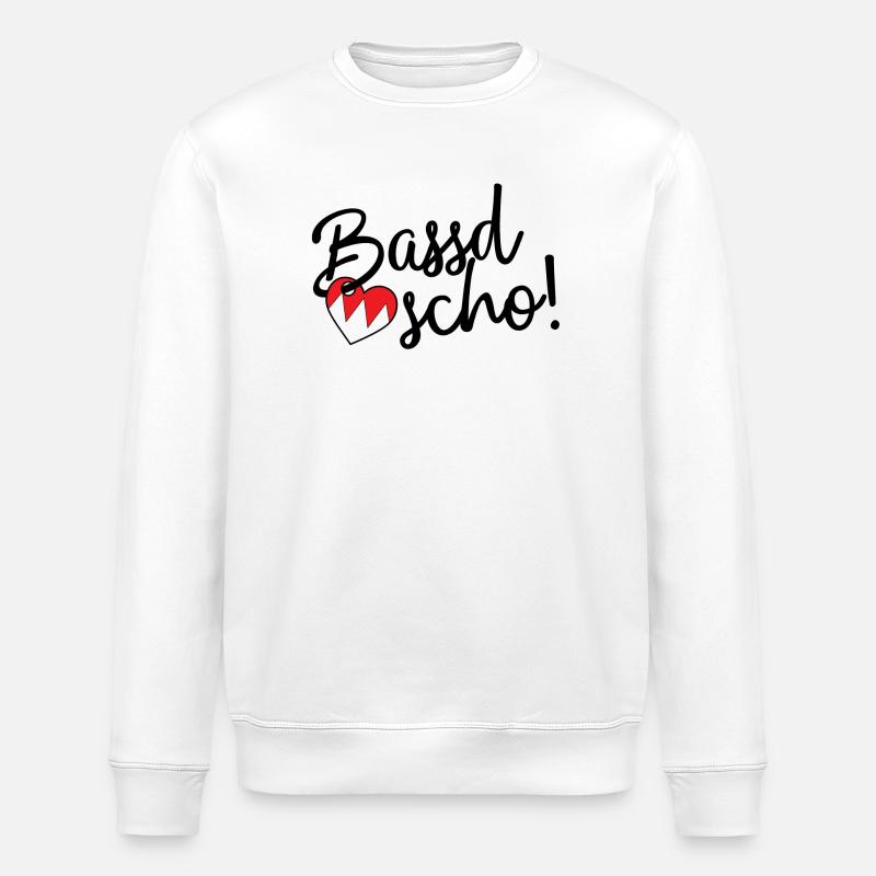 Bassd scho! - Stanley/Stella Unisex Bio-Sweatshirt ROLLER - Weiß