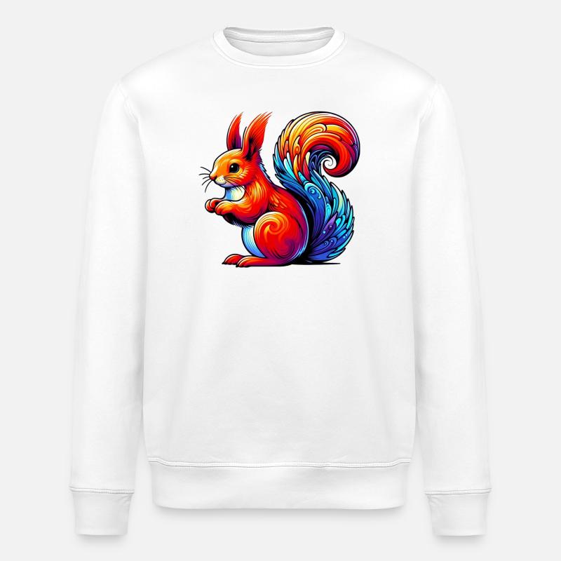 Eichhörnchen - Stanley/Stella Unisex Bio-Sweatshirt ROLLER - Weiß