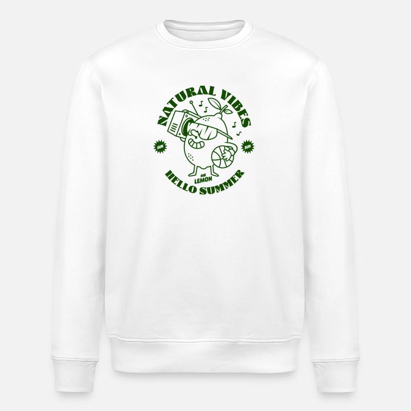 Lemon Green - Sweat bio ROLLER Stanley/Stella Unisexe - blanc