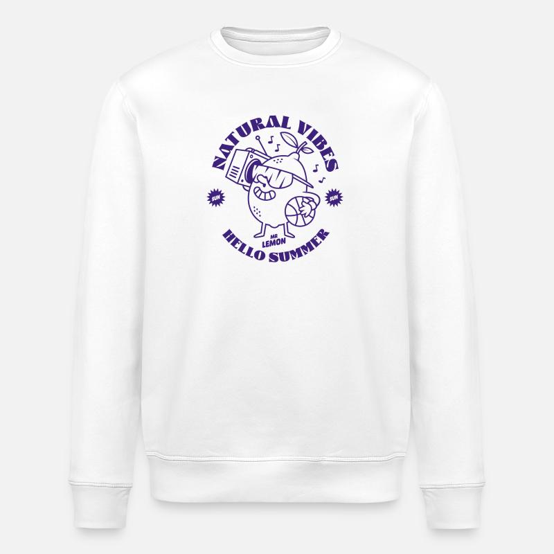 Lemon purple - Sweat bio ROLLER Stanley/Stella Unisexe - blanc
