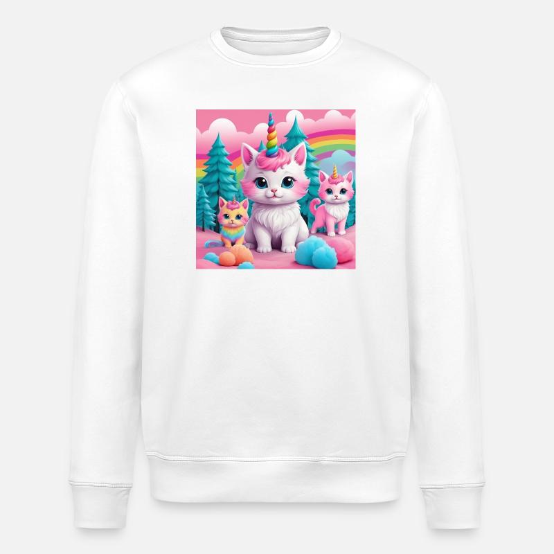 Unicorn Kittens - Stanley/Stella Unisex Bio-Sweatshirt ROLLER - Weiß