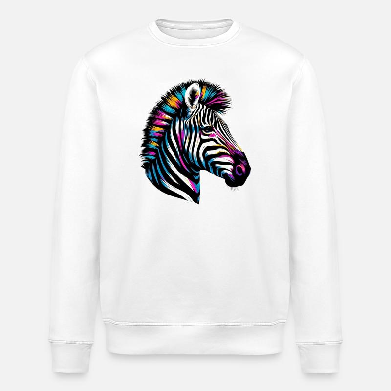 Zebra - Stanley/Stella Unisex Bio-Sweatshirt ROLLER - Weiß