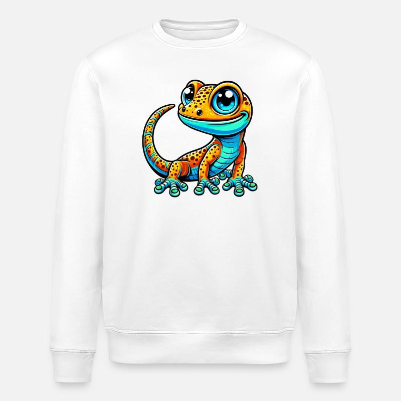 Gecko - Stanley/Stella ROLLER Unisex Organic Sweatshirt - white