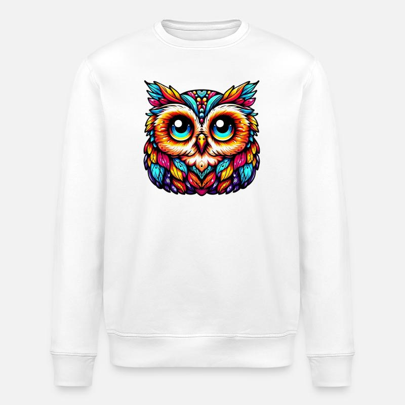 Eule - Stanley/Stella Unisex Bio-Sweatshirt ROLLER - Weiß