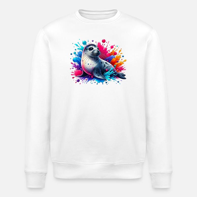 Phoque - Sweat bio ROLLER Stanley/Stella Unisexe - blanc