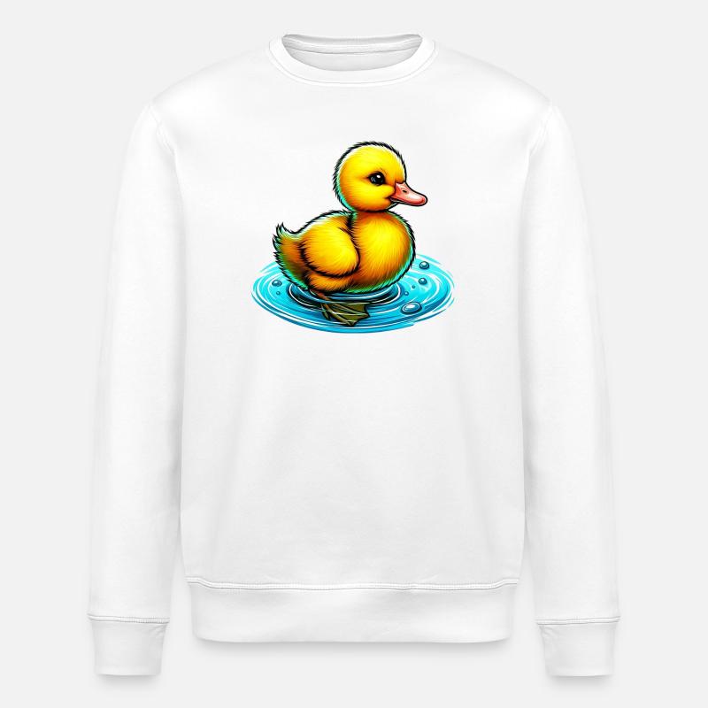 Duckling Duck Duck Duck - Stanley/Stella ROLLER Unisex Organic Sweatshirt - white