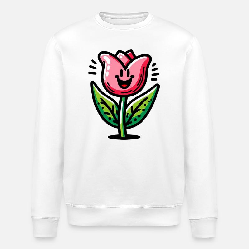 Tulipe - Sweat bio ROLLER Stanley/Stella Unisexe - blanc