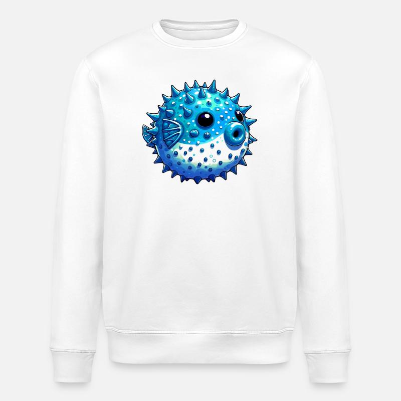 Kugelfisch - Stanley/Stella Unisex Bio-Sweatshirt ROLLER - Weiß