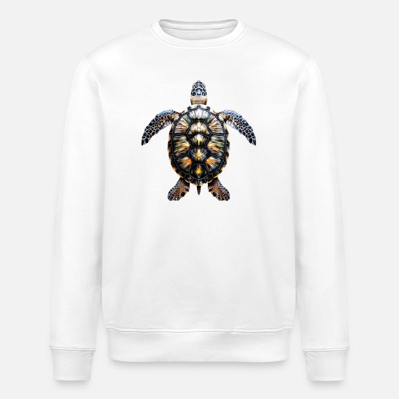 Turtle Reptile Lover Cute Turtles - Stanley/Stella ROLLER Unisex Organic Sweatshirt - white
