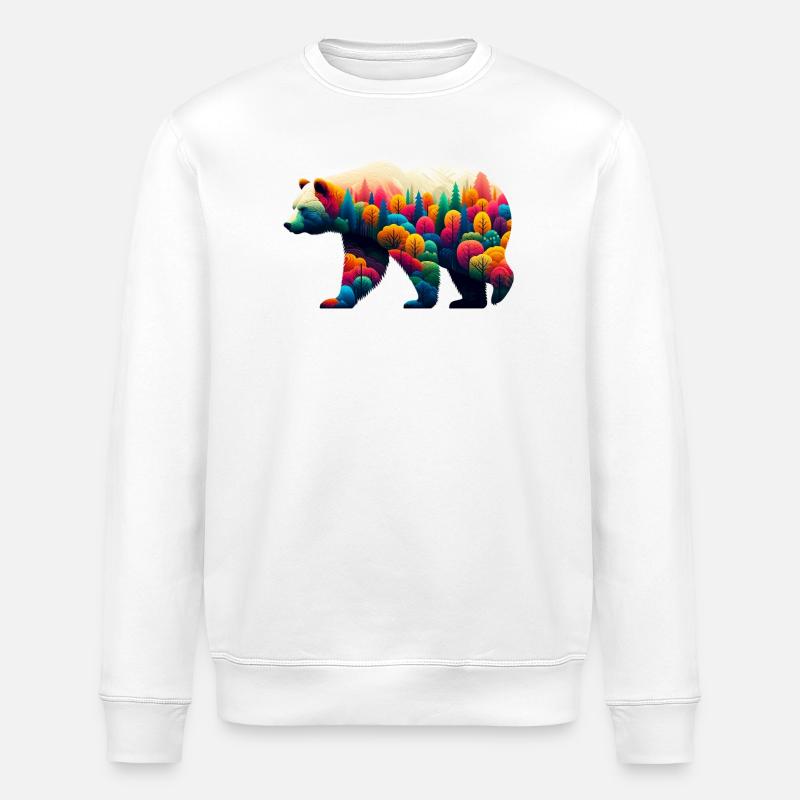 Bär - Stanley/Stella Unisex Bio-Sweatshirt ROLLER - Weiß