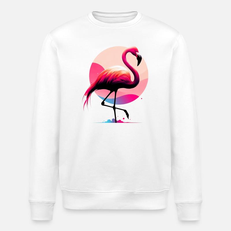 Flamant - Sweat bio ROLLER Stanley/Stella Unisexe - blanc