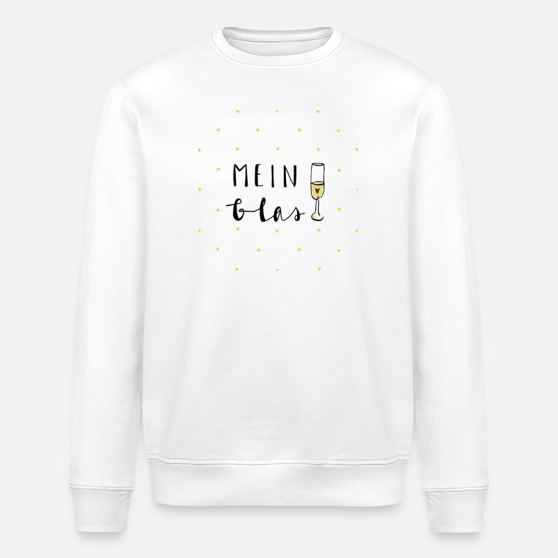 Mein Glas - Dein Glas - Stanley/Stella Unisex Bio-Sweatshirt ROLLER - Weiß