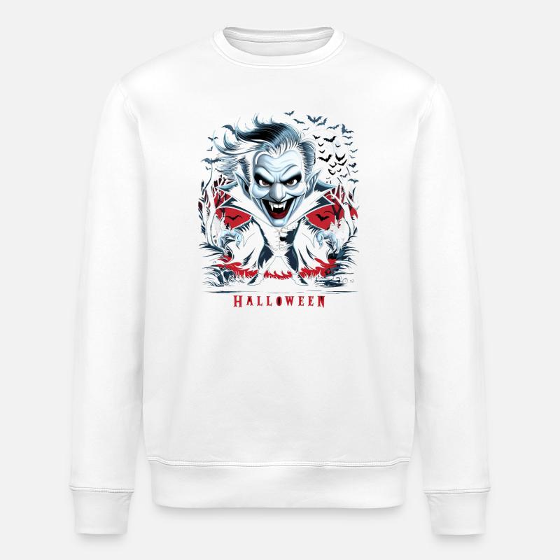 Gothic Halloween Horror - Stanley/Stella ROLLER Unisex Organic Sweatshirt - white