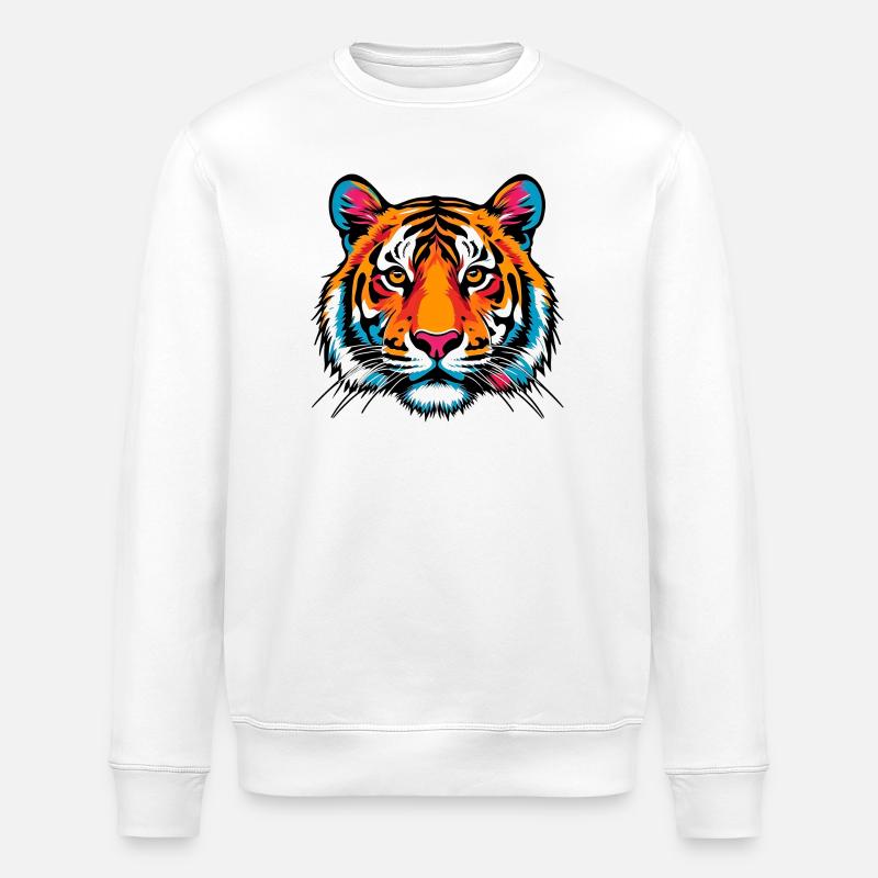 Tiger - Stanley/Stella Unisex Bio-Sweatshirt ROLLER - Weiß