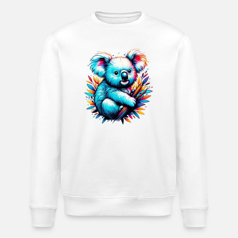 Koala - Stanley/Stella ROLLER Unisex Organic Sweatshirt - white