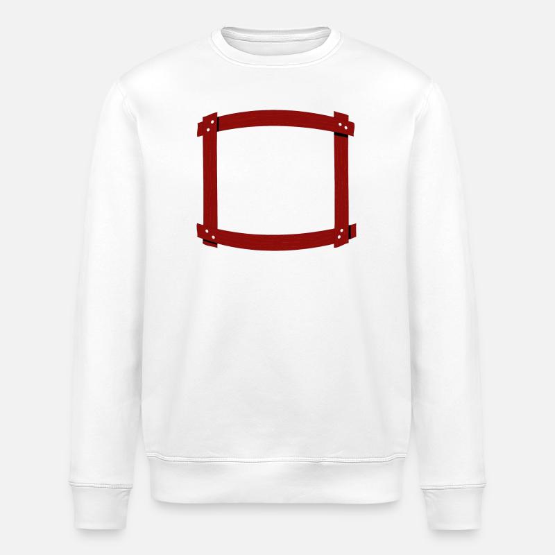 Holzrahmen gewölbt - Stanley/Stella Unisex Bio-Sweatshirt ROLLER - Weiß