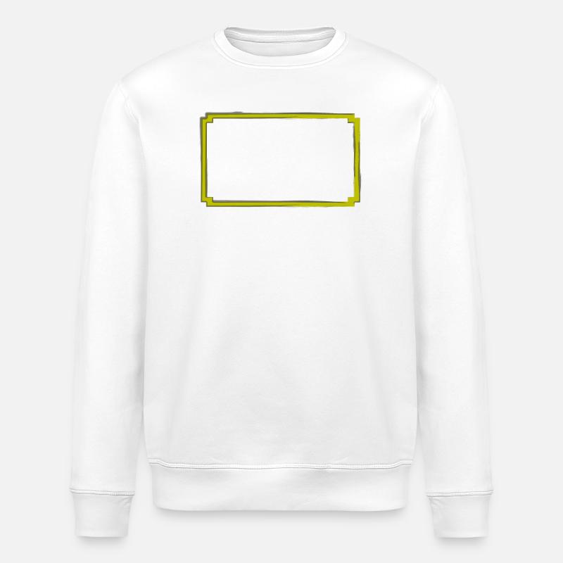 cadre jaune-gris - Sweat bio ROLLER Stanley/Stella Unisexe - blanc