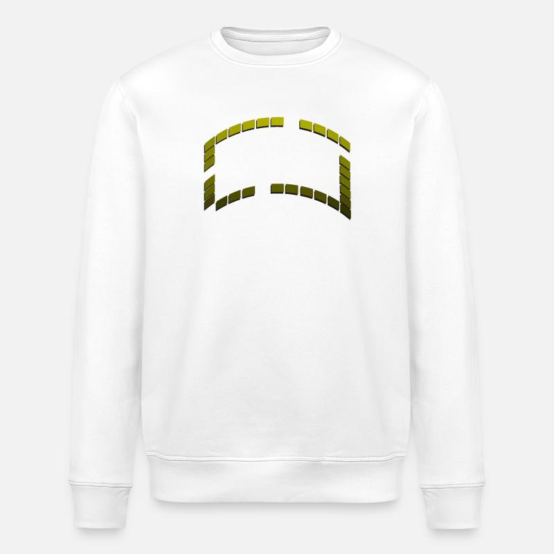 Frame Squares Graduated Green Gradient - Stanley/Stella ROLLER Unisex Organic Sweatshirt - white