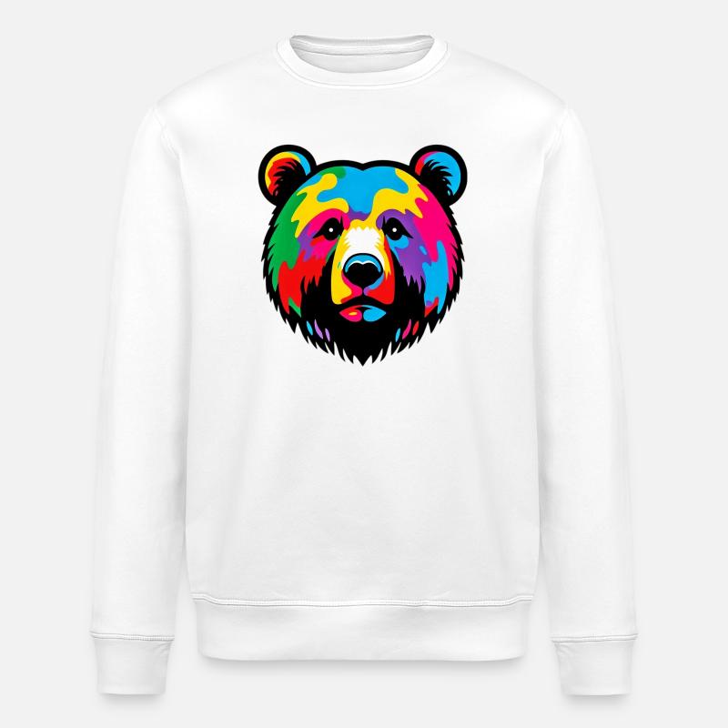 Bär - Stanley/Stella Unisex Bio-Sweatshirt ROLLER - Weiß