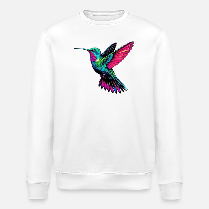 Hummingbird - Stanley/Stella ROLLER Unisex Organic Sweatshirt - white
