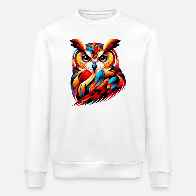 Eule - Stanley/Stella Unisex Bio-Sweatshirt ROLLER - Weiß