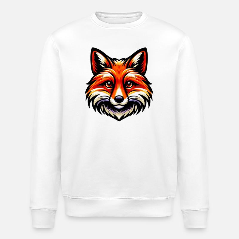 Fox - Stanley/Stella ROLLER Unisex Organic Sweatshirt - white