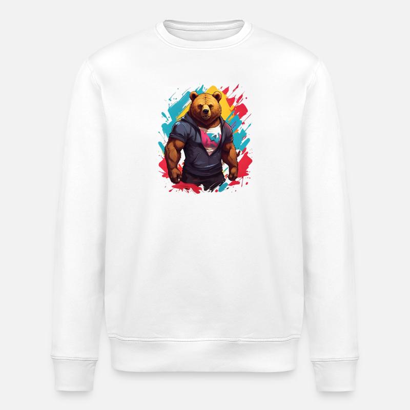 Ours Urbain Cool - Sweat bio ROLLER Stanley/Stella Unisexe - blanc