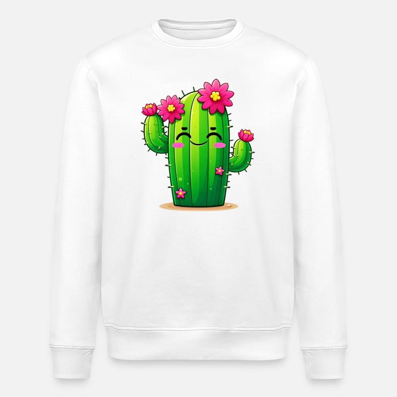 Cactus - Sweat bio ROLLER Stanley/Stella Unisexe - blanc