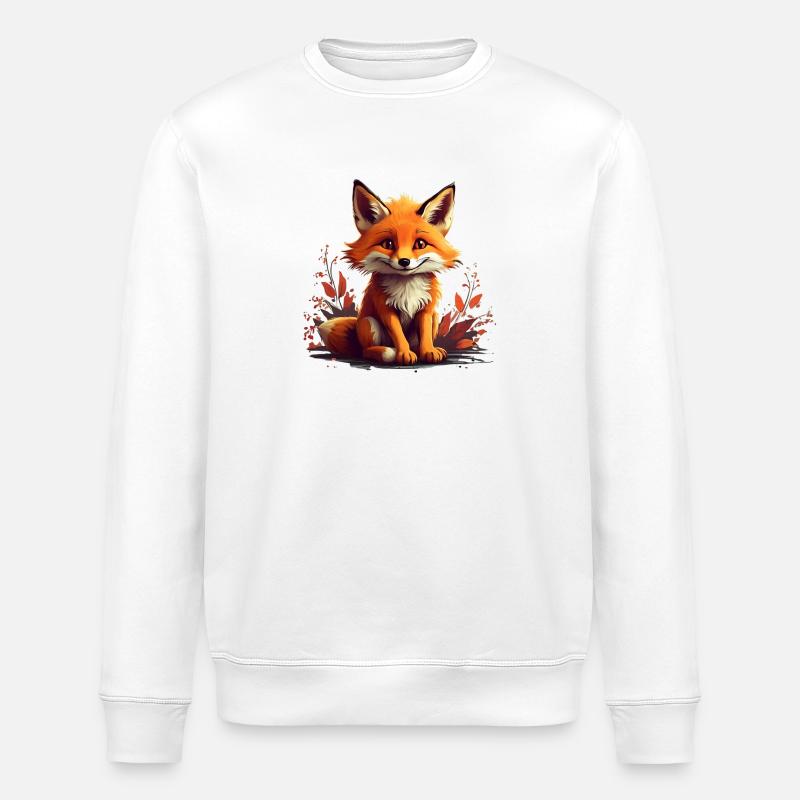 Schelmischer Fuchs - Stanley/Stella Unisex Bio-Sweatshirt ROLLER - Weiß
