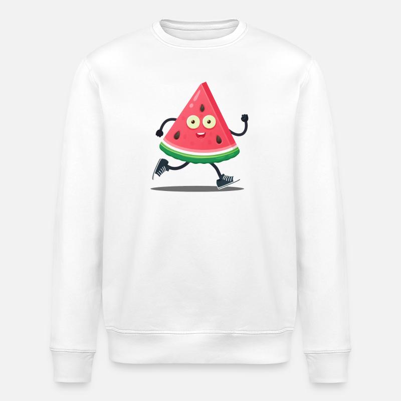 Pastèque sport cartoon  - Sweat bio ROLLER Stanley/Stella Unisexe - blanc